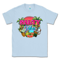 Dusty Blue Salty vibes summer Classic Tee - NancyCooperArtShop