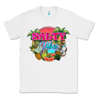 White Salty vibes summer Classic Tee - NancyCooperArtShop