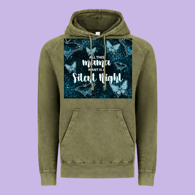 All This Mama Want Is A Silent Night Vintage Hoodie Designed By Tumblerdesignbyshophia