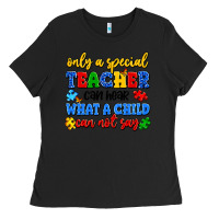 Black only a special teacher can hear what a child can n Ladies Tee - Artiststas