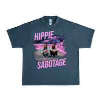 Midnight Navy hippie sabotage aesthetic style photo with text Urban Heavy Tee - lanVoArt