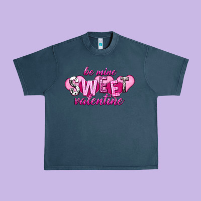 Be Mine Sweet Valentine's Day Urban Heavy Tee Designed By Howdyjamesfarm