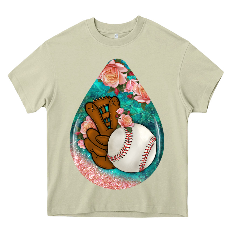 Baseball And Western Roses Teardrop  3 Heavy Core Tee by BundleAndBundleShop | Teevron