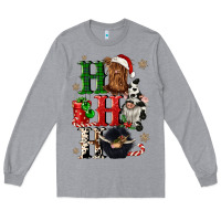 Heather Grey ho ho ho heifer cow gnomies Long Sleeve Tee - CowGirlArtShop