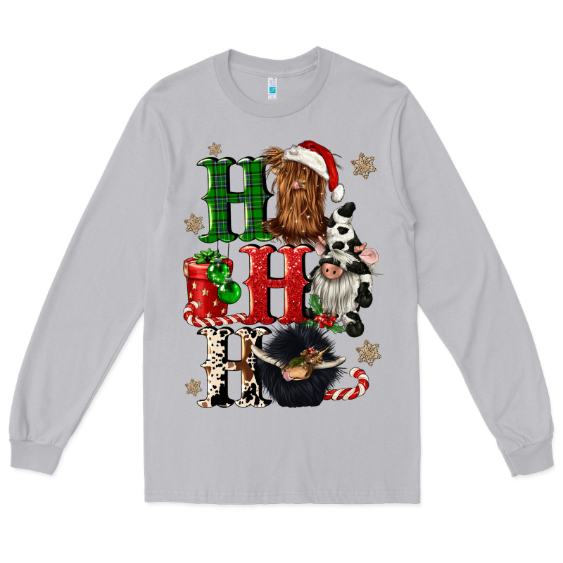 Ho Ho Ho Heifer Cow Gnomies Long Sleeve Tee by CowGirlArtShop | Teevron
