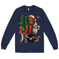 Navy ho ho ho heifer cow gnomies Long Sleeve Tee - CowGirlArtShop
