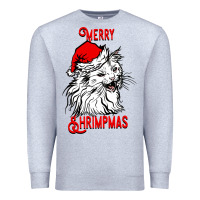 Heather Grey Merry Christmas Cat Premium Sweatshirt - SublimationCraftShop
