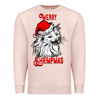 Pale Pink Merry Christmas Cat Premium Sweatshirt - SublimationCraftShop