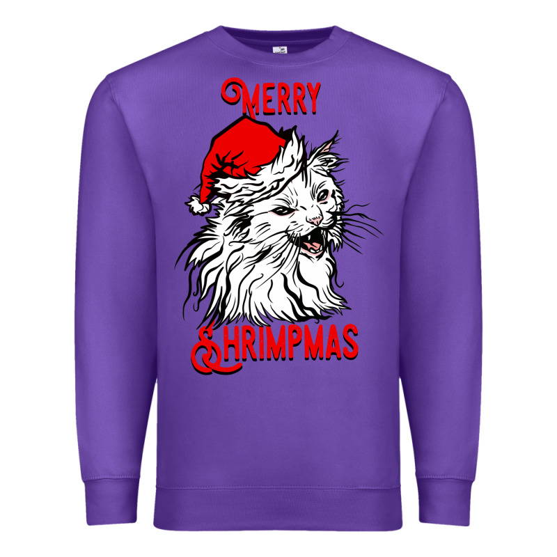 Merry Christmas Cat Premium Sweatshirt by SublimationCraftShop | Teevron