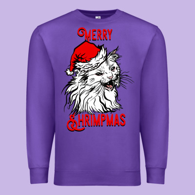 Merry Christmas Cat Premium Sweatshirt Designed By Sublimationcraftshop