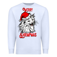 White Merry Christmas Cat Premium Sweatshirt - SublimationCraftShop
