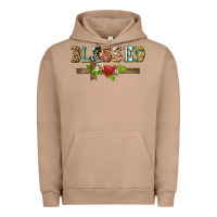 Pigment Burro blessed and floral cross Urban Hoodie - BarkalooDesign