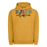 Pigment Peanut Butter blessed and floral cross Urban Hoodie - BarkalooDesign