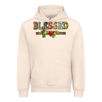 Sandshell blessed and floral cross Urban Hoodie - BarkalooDesign