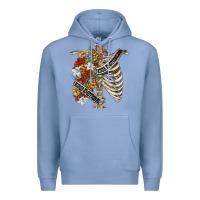 Colony Blue kinda emotionless kinda emotional skeleton chest Premium Hoodie - FaDigitalArtStudio