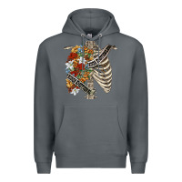 Rock kinda emotionless kinda emotional skeleton chest Premium Hoodie - FaDigitalArtStudio