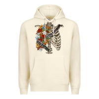 Sandshell kinda emotionless kinda emotional skeleton chest Premium Hoodie - FaDigitalArtStudio
