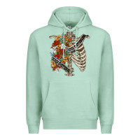 Seafoam kinda emotionless kinda emotional skeleton chest Premium Hoodie - FaDigitalArtStudio