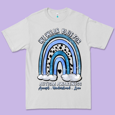We Wear Blue For Autism Awareness Accept Understan Premium Tee Designed By Artiststas