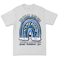 Dove Grey we wear blue for autism awareness accept understan Premium Tee - Artiststas