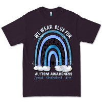 Plum we wear blue for autism awareness accept understan Premium Tee - Artiststas