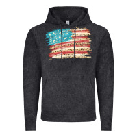 Vintage Black American flag with leopard Vintage Hoodie - HowdyJamesFarm