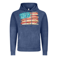 Vintage Denim American flag with leopard Vintage Hoodie - HowdyJamesFarm
