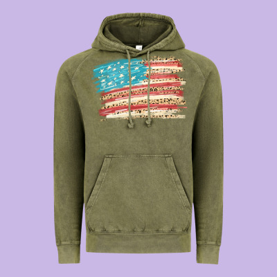 American Flag With Leopard Vintage Hoodie Designed By Howdyjamesfarm