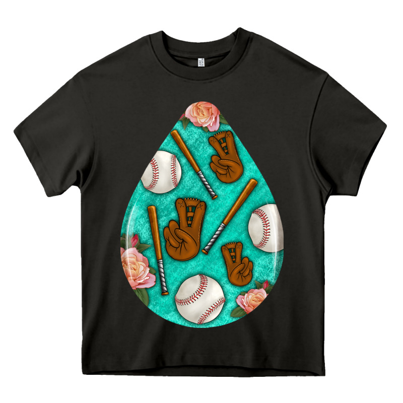 Baseball And Western Roses Teardrop  5 Heavy Core Tee by BundleAndBundleShop | Teevron