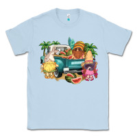 Dusty Blue summer gnomies truck Classic Tee - NancyCooperArtShop