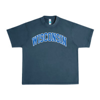 Midnight Navy wisconsin blue Urban Heavy Tee - lanVoArt