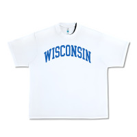White wisconsin blue Urban Heavy Tee - lanVoArt