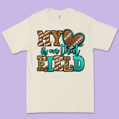 My Heart Is On That Field American Football Premium Tee Designed By Jasminsmagicworld