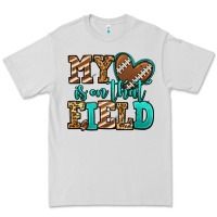 Dove Grey my heart is on that field american football Premium Tee - Jasminsmagicworld