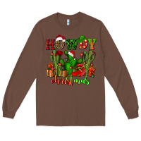 Chestnut howdy christmas with cactusses Long Sleeve Tee - CowGirlArtShop
