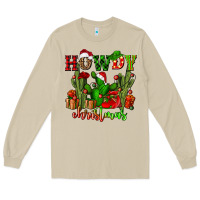 Mushroom howdy christmas with cactusses Long Sleeve Tee - CowGirlArtShop
