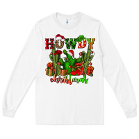 White howdy christmas with cactusses Long Sleeve Tee - CowGirlArtShop