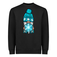 Black winter gnome with snowflake Heavyweight Sweatshirt - BundleAndBundleShop
