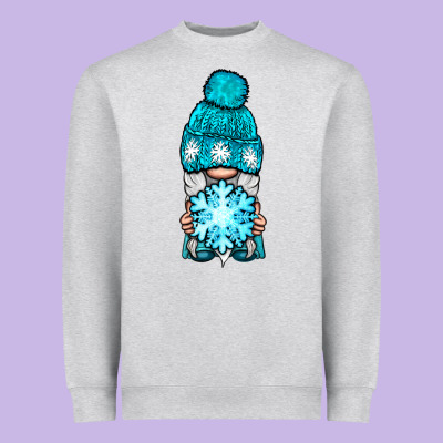Winter Gnome With Snowflake Heavyweight Sweatshirt Designed By Bundleandbundleshop