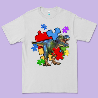 Autism T Rex Premium Tee Designed By Artiststas