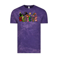 Cloud Purple christmas believe Vintage Tee - texasbilliewilder