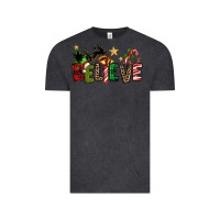 Vintage Black christmas believe Vintage Tee - texasbilliewilder