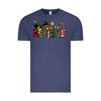 Vintage Denim christmas believe Vintage Tee - texasbilliewilder