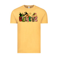 Vintage Mustard christmas believe Vintage Tee - texasbilliewilder