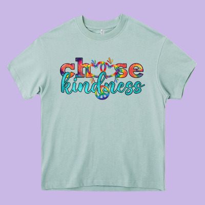 Lgbtq Choose Kindness With Heart And Peace Heavy Core Tee Designed By Bundleandbundleshop
