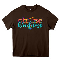 Chocolate Brown Lgbtq Choose Kindness With Heart And Peace Heavy Core Tee - BundleAndBundleShop