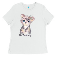 White tiger cute animals Ladies Tee - RanaPortraitStore