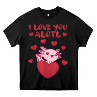 Black i love you alotl aolotl valentine's day heart aolotl lover Heavy Core Tee - lanVoArt