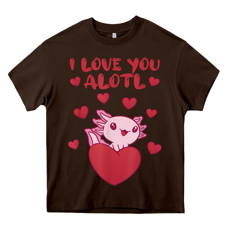 I Love You Alotl Aolotl Valentine's Day Heart Aolotl Lover Heavy Core Tee by lanVoArt | Teevron