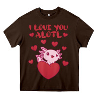 Chocolate Brown i love you alotl aolotl valentine's day heart aolotl lover Heavy Core Tee - lanVoArt